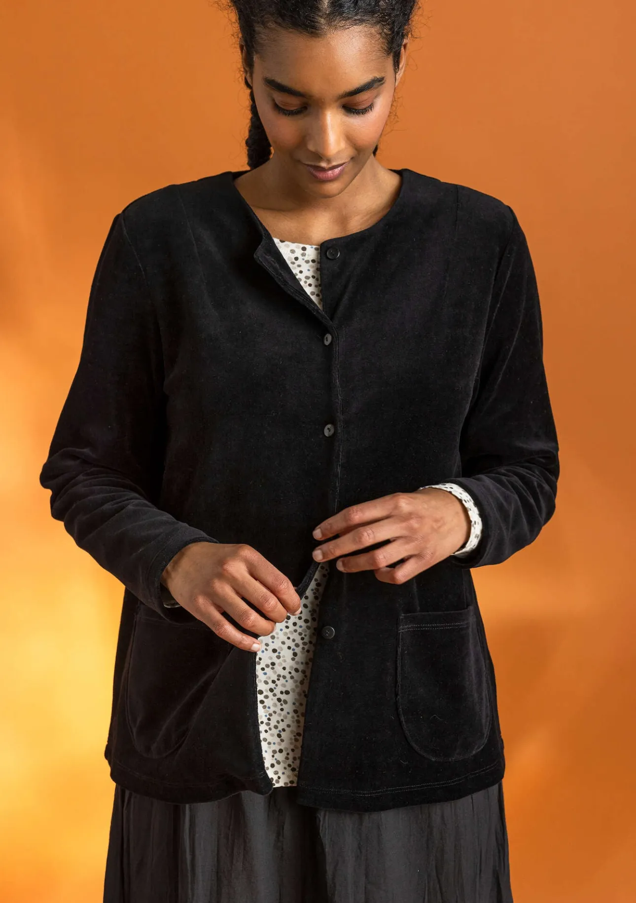 Gudrun Sjödén Veloursjacke aus Bio-Baumwolle/Recycling-Polyester> Strickjacken|Pullover & Shirts