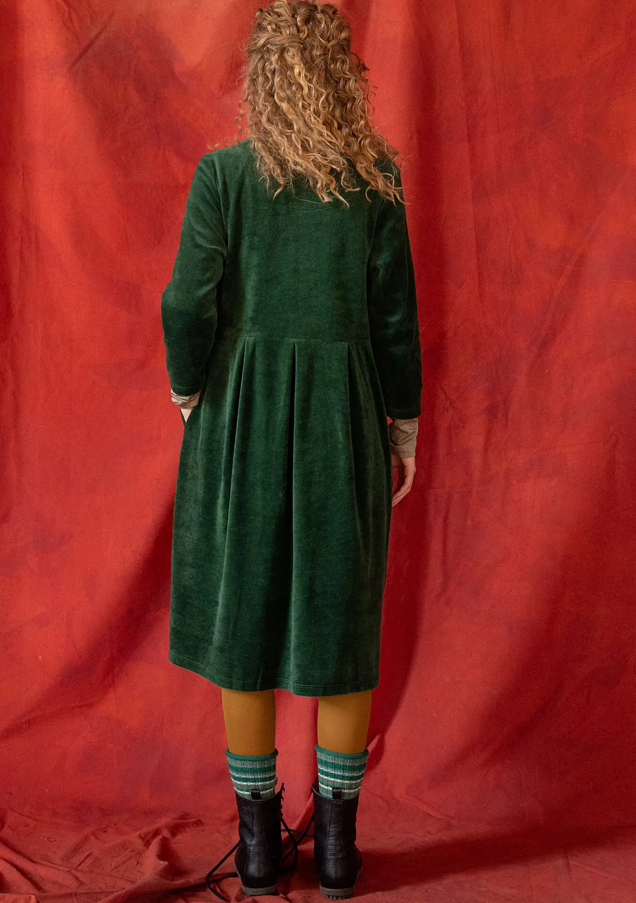 Gudrun Sjödén Velourskleid „Fyrverkeri“ aus Bio-Baumwolle/Recycling-Polyester> Kleider