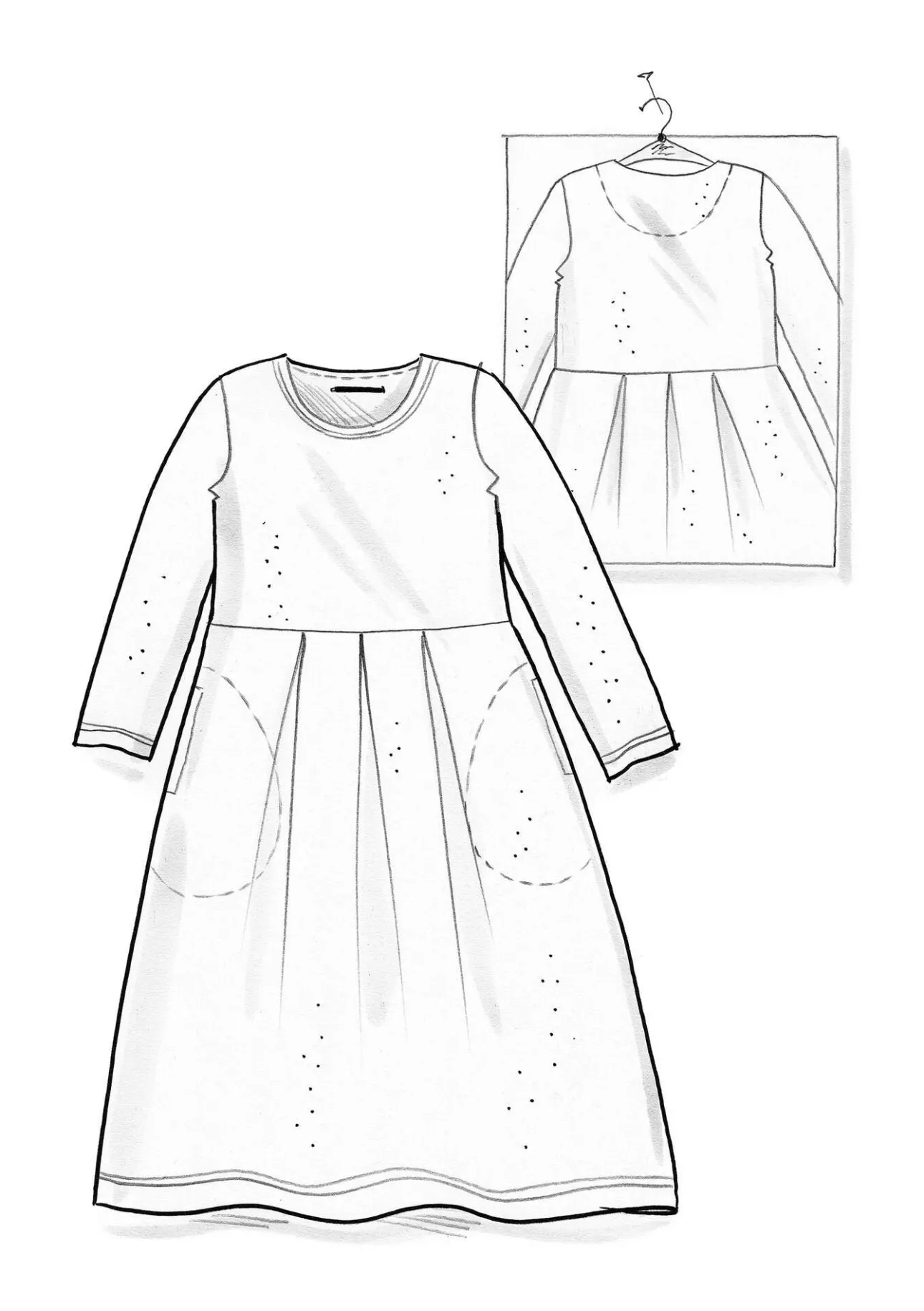 Gudrun Sjödén Velourskleid „Fyrverkeri“ aus Bio-Baumwolle/Recycling-Polyester> Kleider