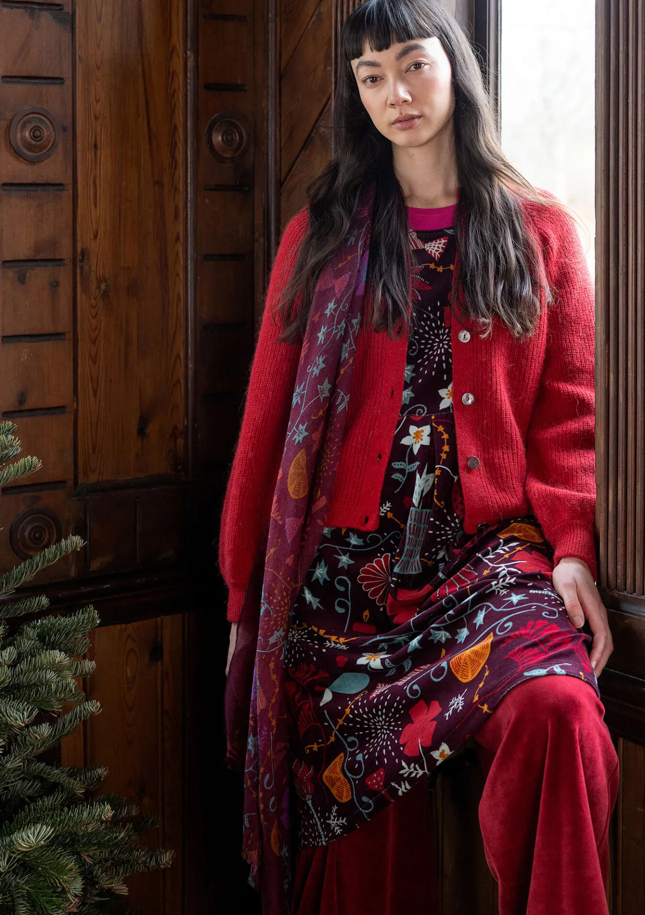 Gudrun Sjödén Velourskleid „Fyrverkeri“ aus Bio-Baumwolle/Recycling-Polyester> Kleider
