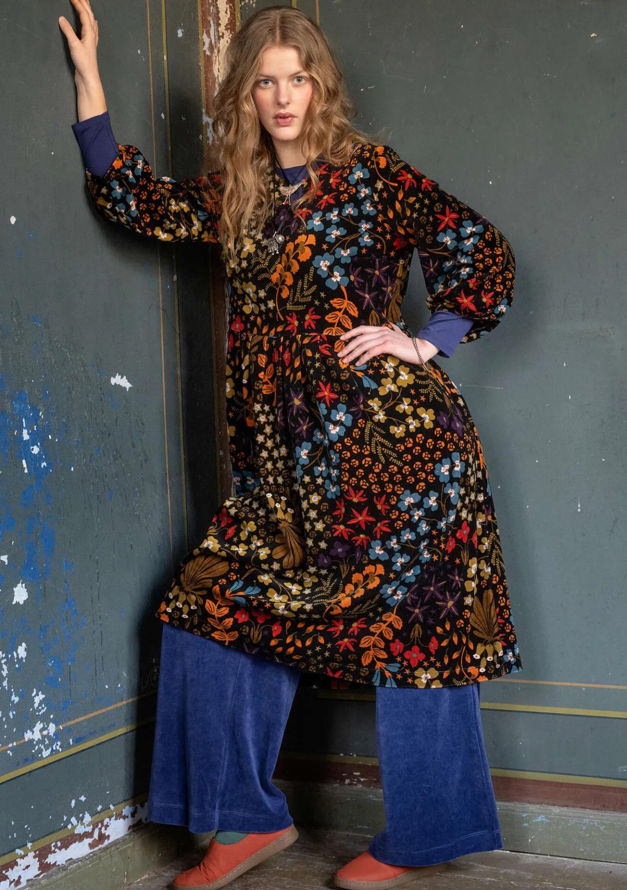 Gudrun Sjödén Velourskleid „Katla“ aus Bio-Baumwolle/Recycling-Polyester> Kleider