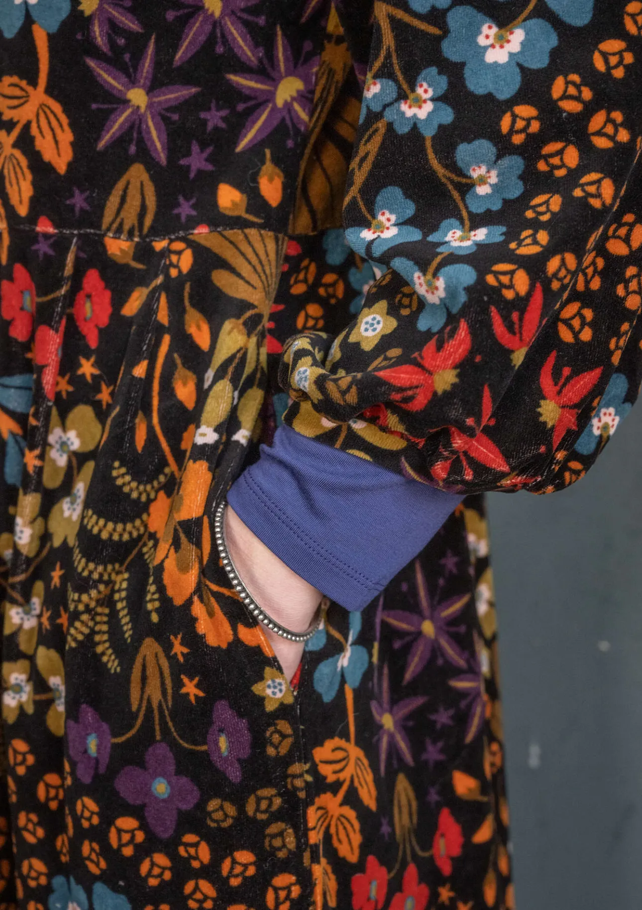 Gudrun Sjödén Velourskleid „Katla“ aus Bio-Baumwolle/Recycling-Polyester> Kleider