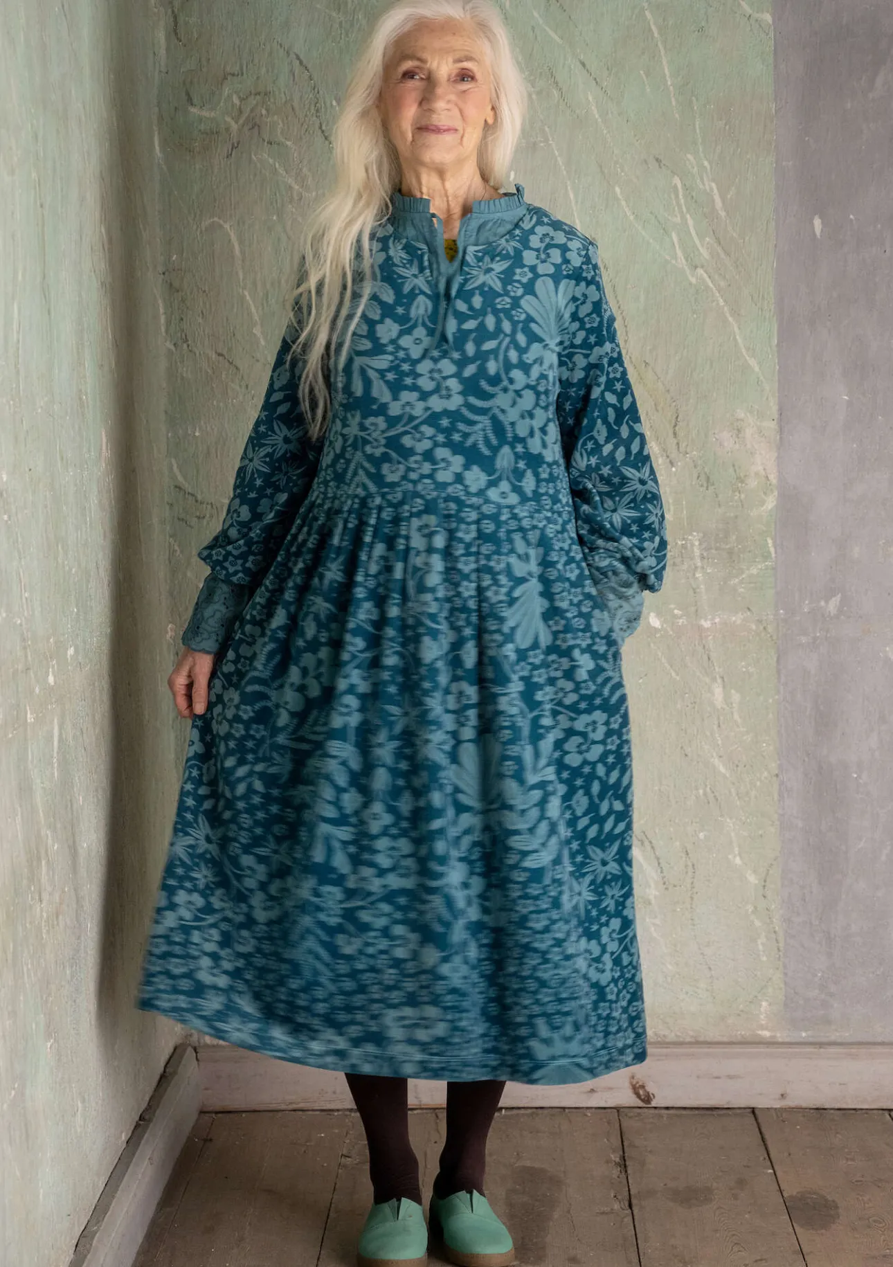 Gudrun Sjödén Velourskleid „Katla“ aus Bio-Baumwolle/Recycling-Polyester> Kleider