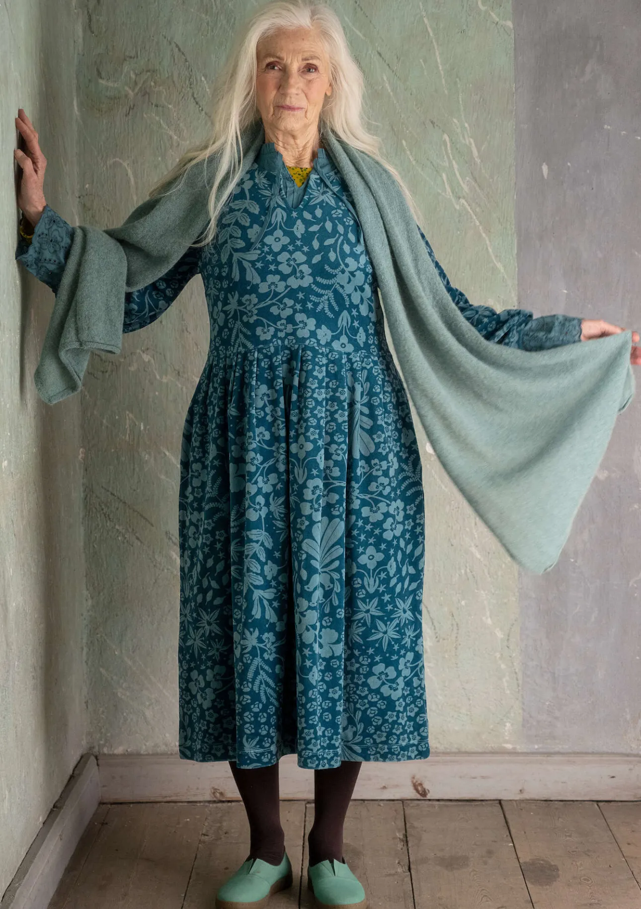 Gudrun Sjödén Velourskleid „Katla“ aus Bio-Baumwolle/Recycling-Polyester> Kleider