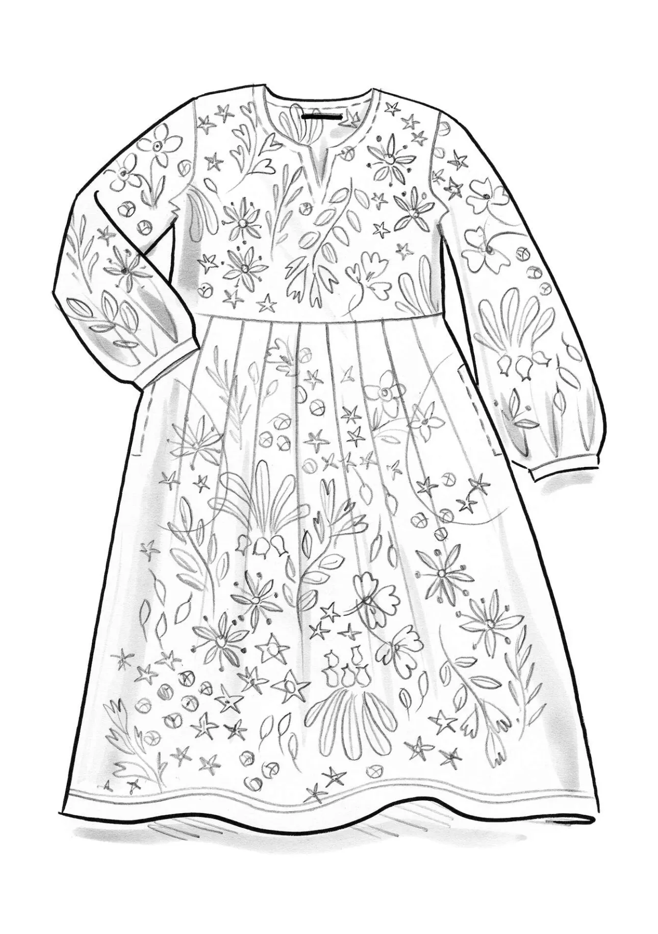 Gudrun Sjödén Velourskleid „Katla“ aus Bio-Baumwolle/Recycling-Polyester> Kleider
