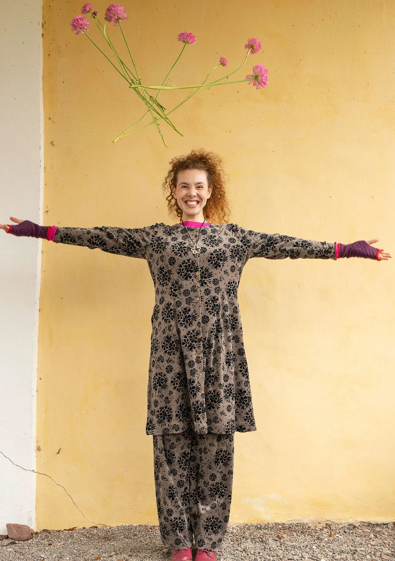 Gudrun Sjödén Velourskleid „Selma“ aus Bio-Baumwolle/Recycling-Polyester> Kleider