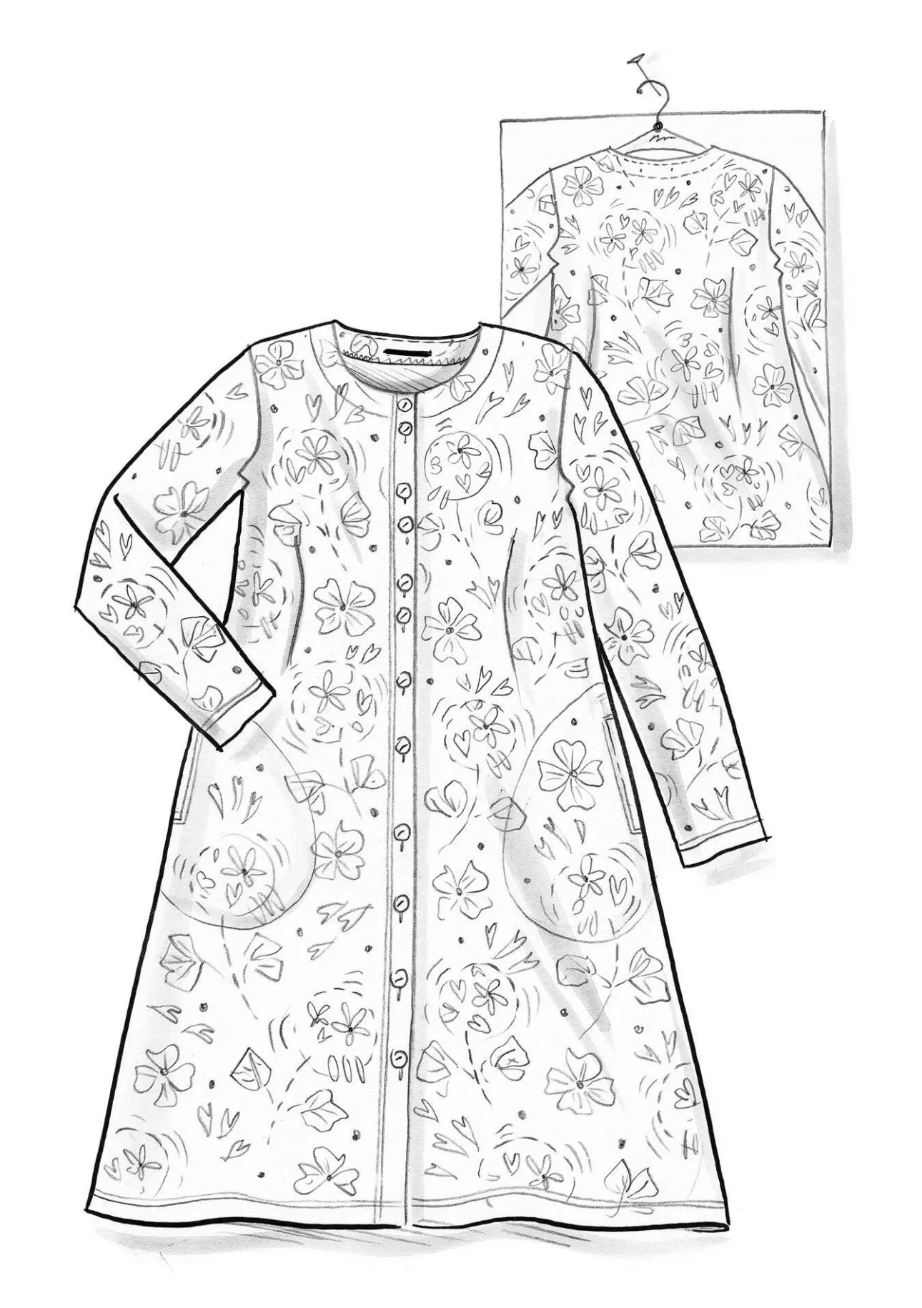 Gudrun Sjödén Velourskleid „Selma“ aus Bio-Baumwolle/Recycling-Polyester> Kleider
