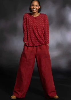 Gudrun Sjödén Webhose „Woodland“ aus Bio-Baumwolle/Leinen> Hosen