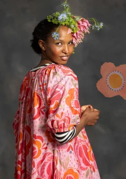 Gudrun Sjödén Webkleid „Great Rose“ aus Bio-Baumwolle/Seide> Kleider