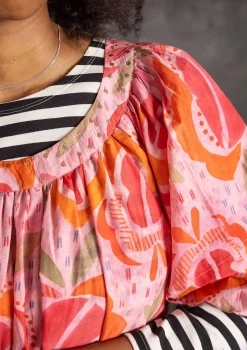 Gudrun Sjödén Webkleid „Great Rose“ aus Bio-Baumwolle/Seide><noscript><img width=