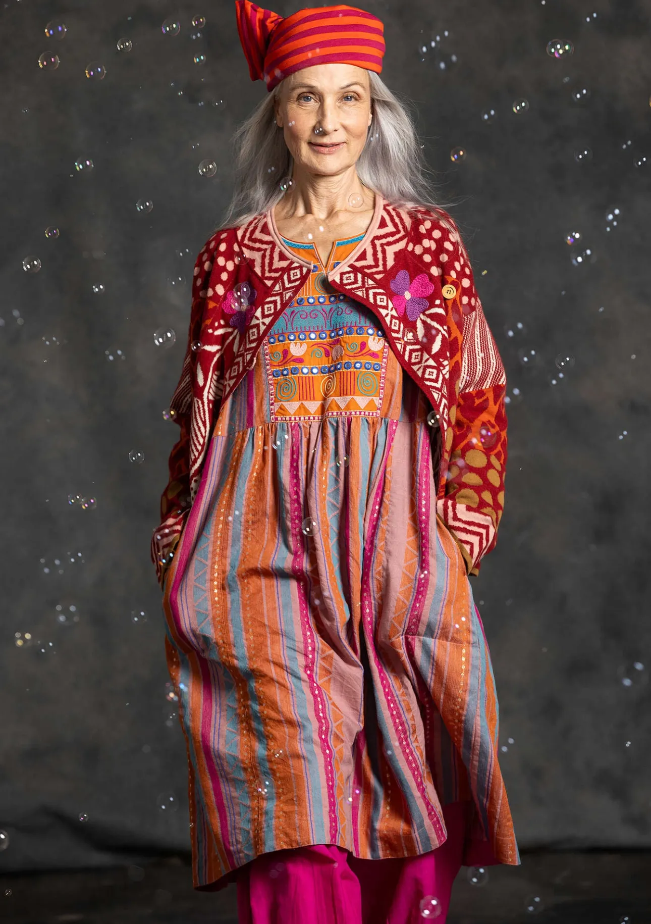 Gudrun Sjödén Webkleid „Jaipur“ aus Wolle/Baumwolle> Kleider