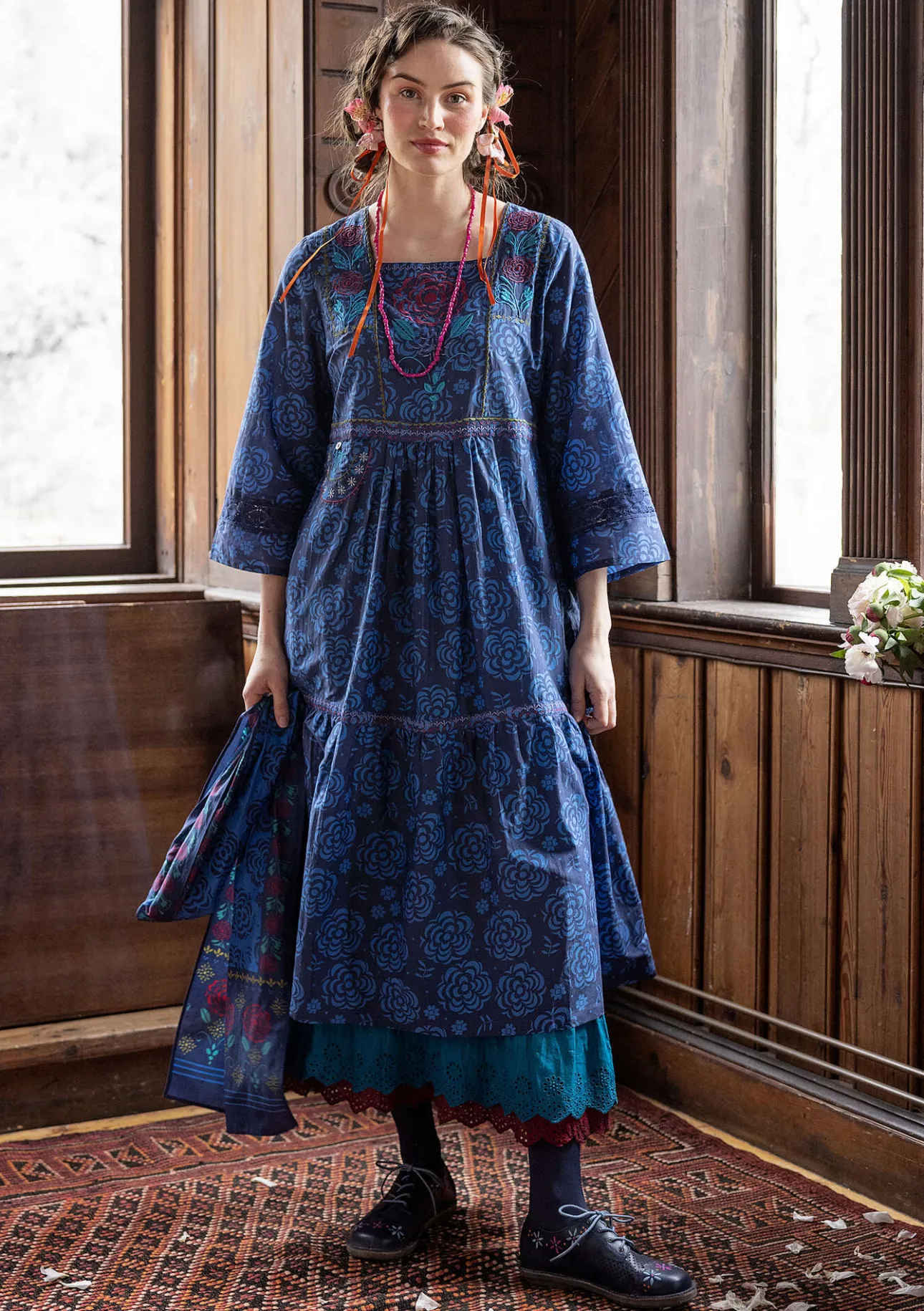 Gudrun Sjödén Webkleid „Kamelia“ aus Bio-Baumwolle/Seide> Kleider