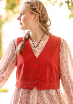 Gudrun Sjödén Weste „Stina“ aus Bio-Baumwollgewebe> Westen