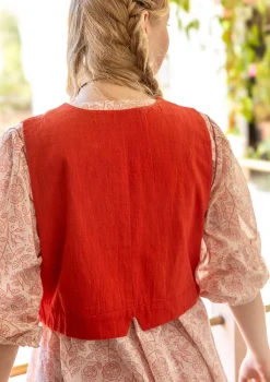 Gudrun Sjödén Weste „Stina“ aus Bio-Baumwollgewebe> Westen