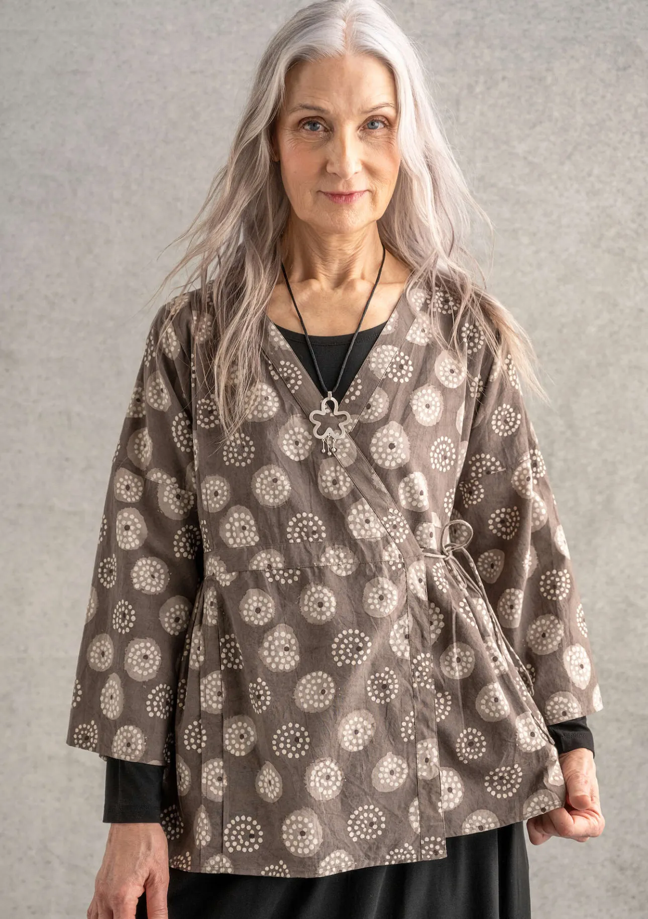 Gudrun Sjödén Wickelbluse „Clay“ aus Bio-Baumwolle> Blusen